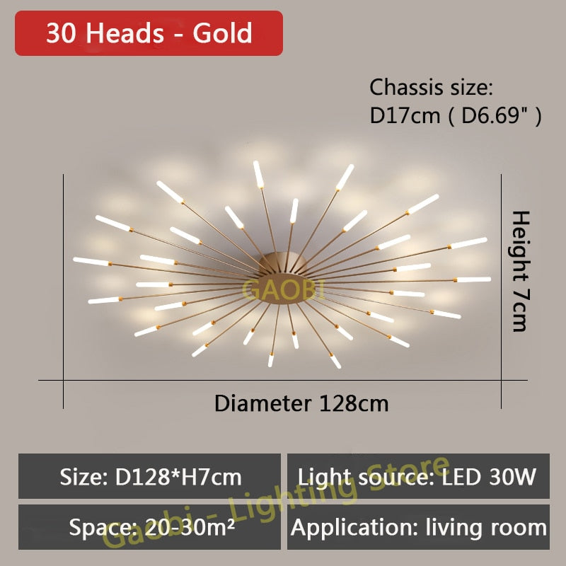 Gaming Room Luxury Gold Or Black Modern Creative Hanging Lights