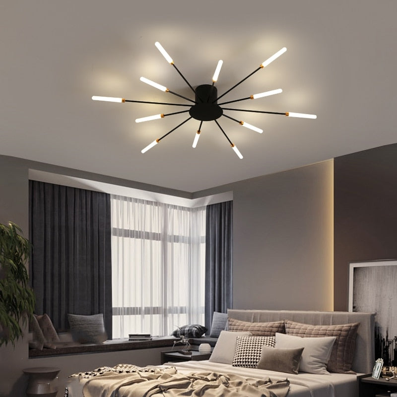 Gaming Room Luxury Gold Or Black Modern Creative Hanging Lights