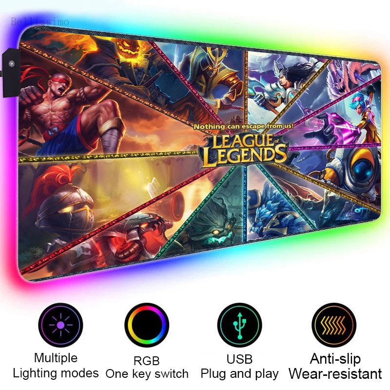 League of legend RGB Gaming Mouse Pads