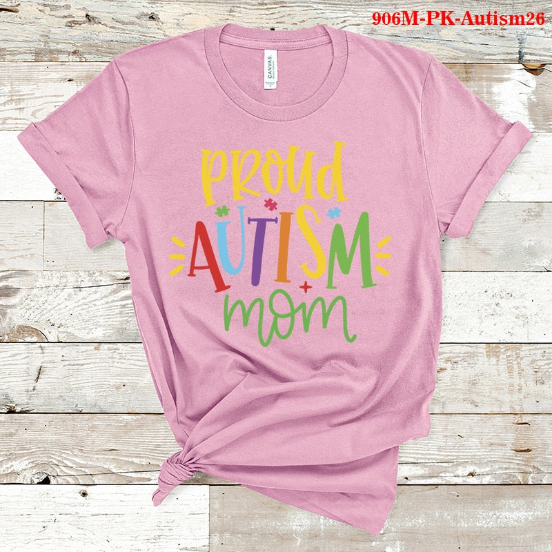 Proud Autism Mom Aesthetic Woman T Shirt