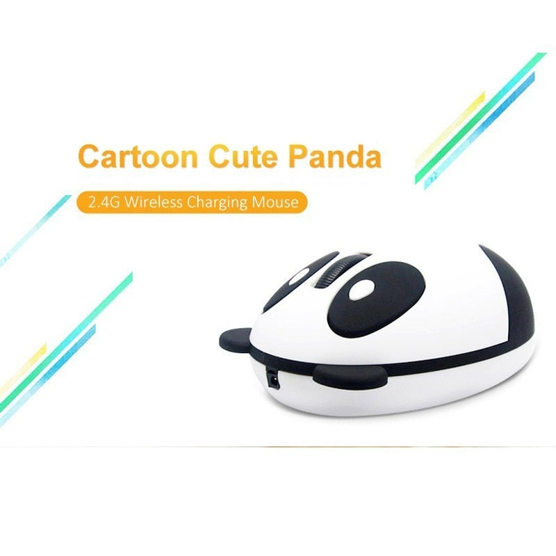 Cute Cartoon Panda Wireless Rechargeable Mouse