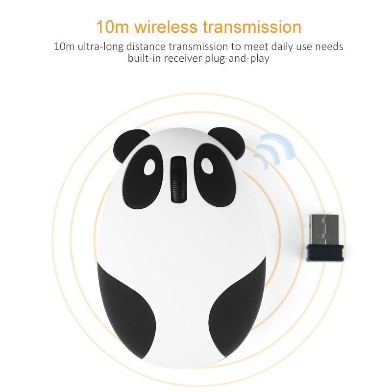 Cute Cartoon Panda Wireless Rechargeable Mouse