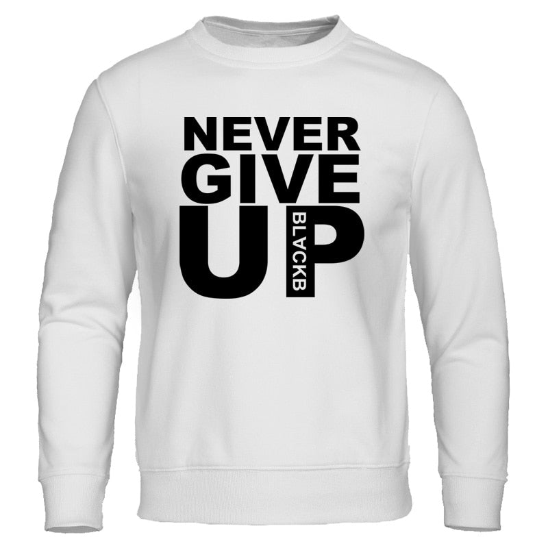 Never Give Up Mens Casual Sweatshirts