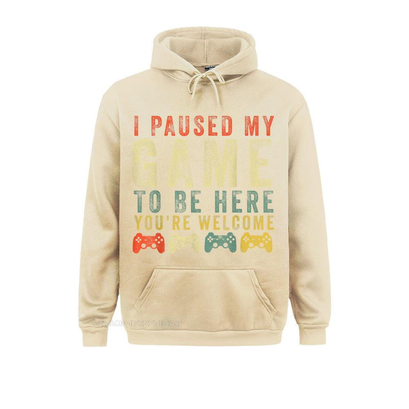 I Paused My Game To Be Here Retro Gamer Hoodie