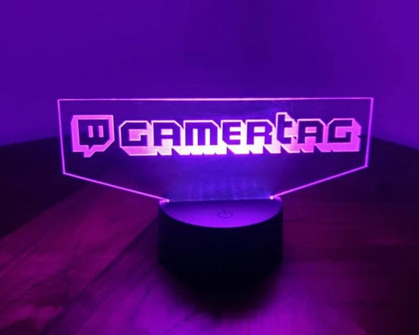 Personalized Gamer Tag 3D LED Night Light