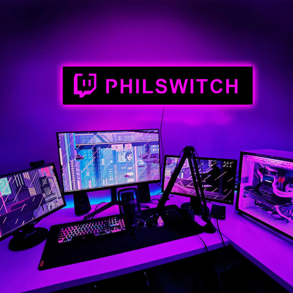 Personalized Gamer Tag LED Wall Lamp
