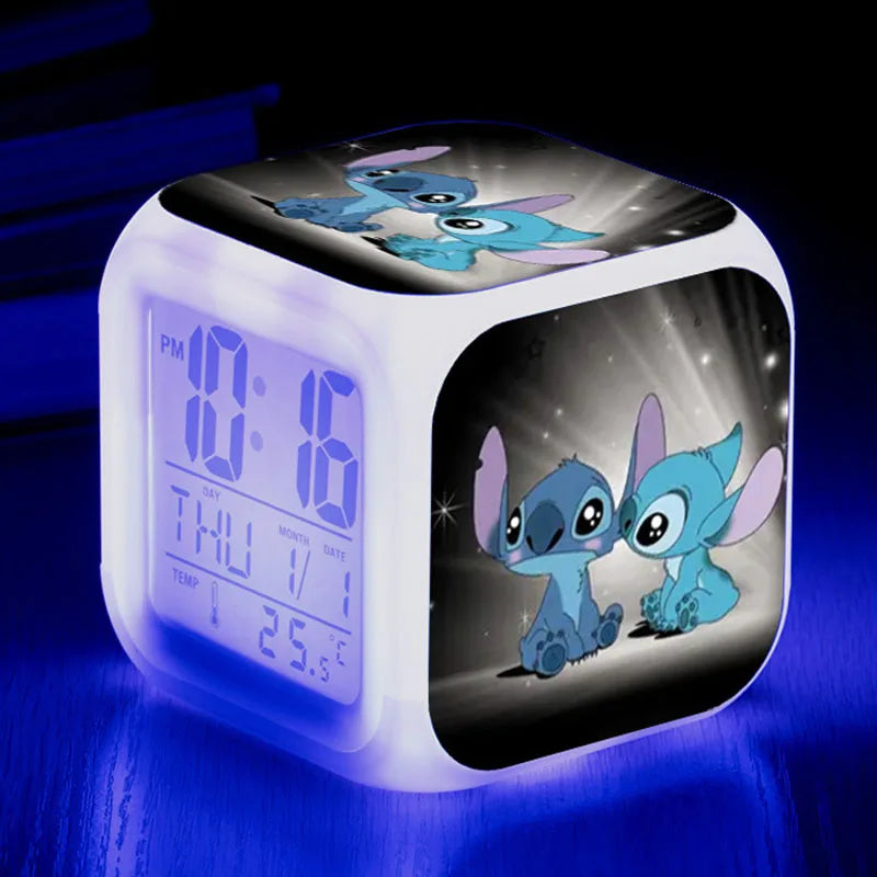 Lilo Stitch Alarm Clock Growing LED Light