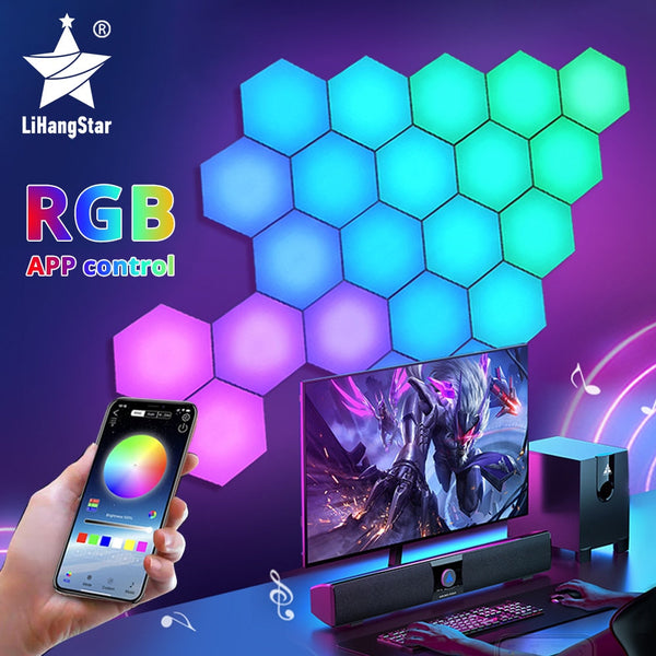 RGB Bluetooth LED Hexagon Light Indoor Wall Light