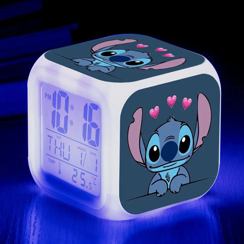 Lilo Stitch Alarm Clock Growing LED Light