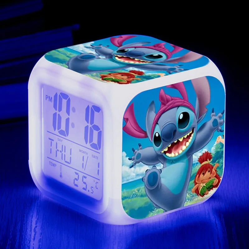 Lilo Stitch Alarm Clock Growing LED Light