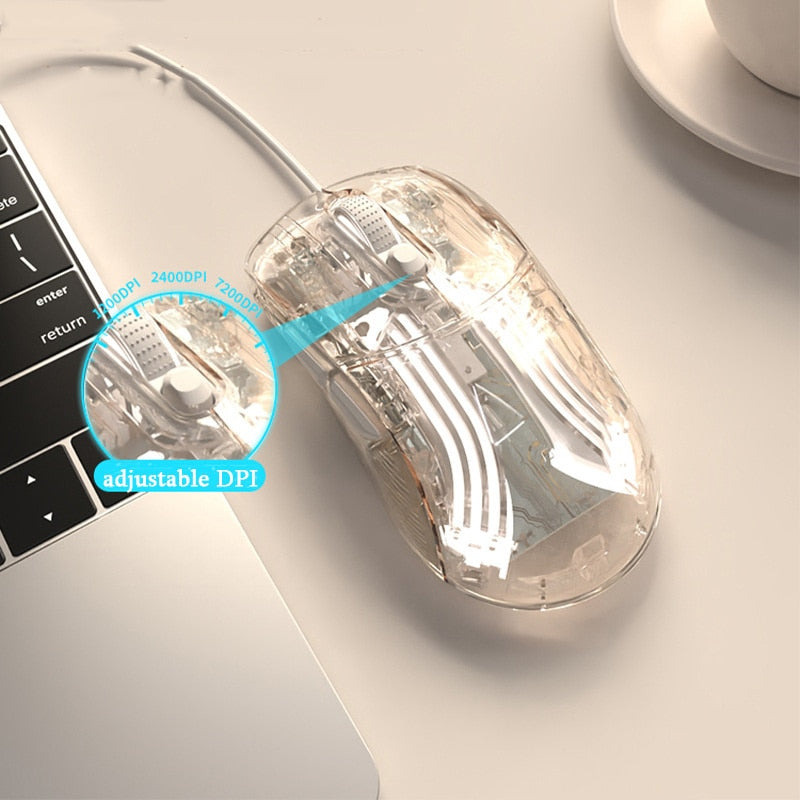 Crystal Transparent Gaming Mouse