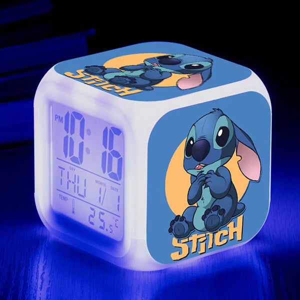 Lilo Stitch Alarm Clock Growing LED Light