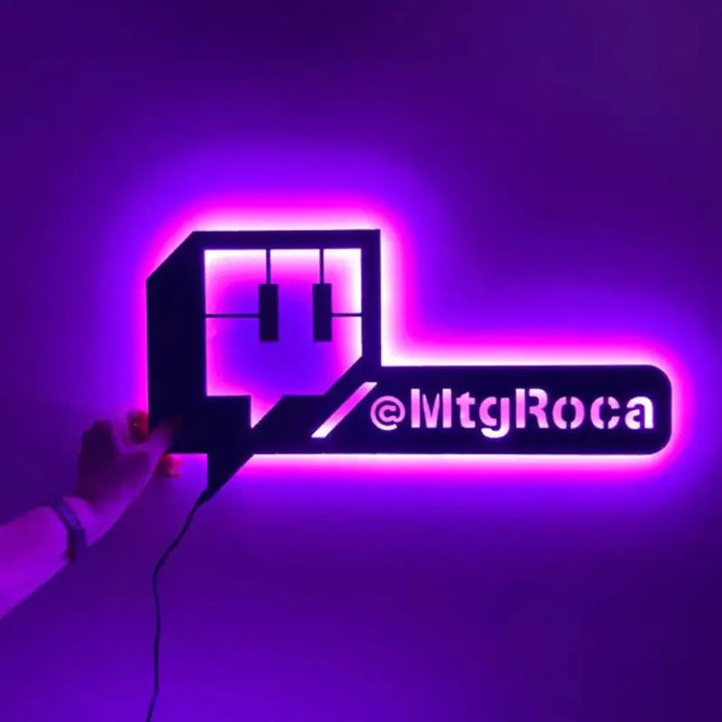 Personalize Username Wall Lamp Custom Gamer Tag